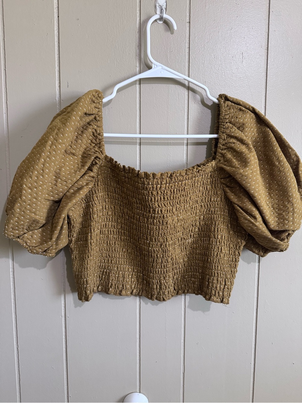 Smocked Puff Sleeve Top